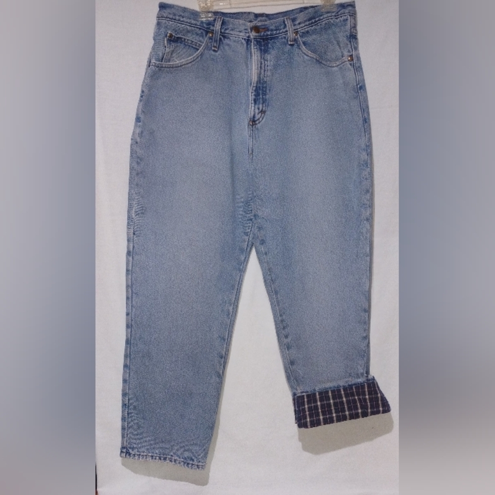L.L. Bean Light Blue Flannel Lined Men's Jeans